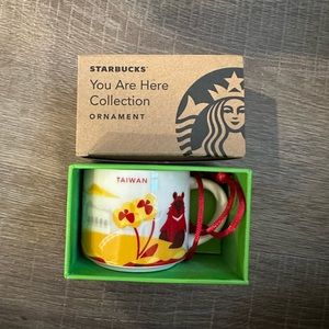 New Starbucks You Are Here Ceramic 2oz Mini Ornament Mug Cup TAIWAN